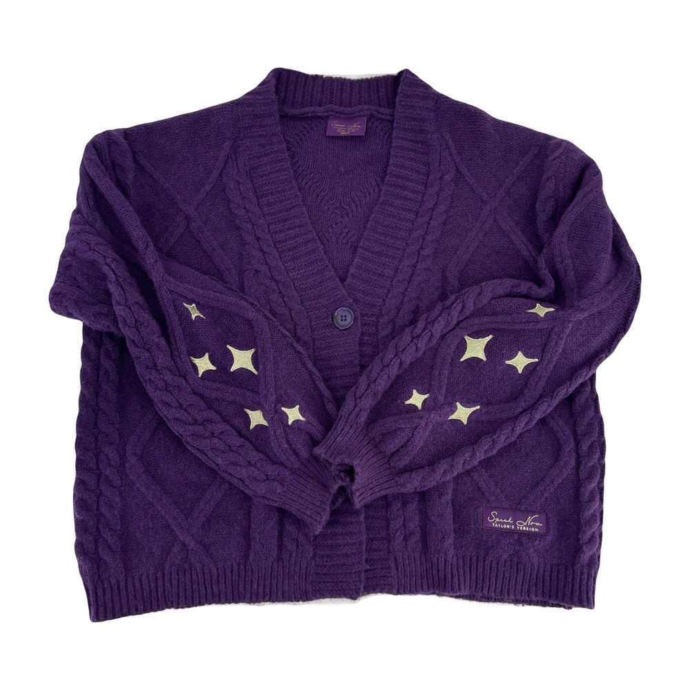 Taylor Swift Speak Now Taylor's Version Purple Knit Cardigan Sweater M/L
